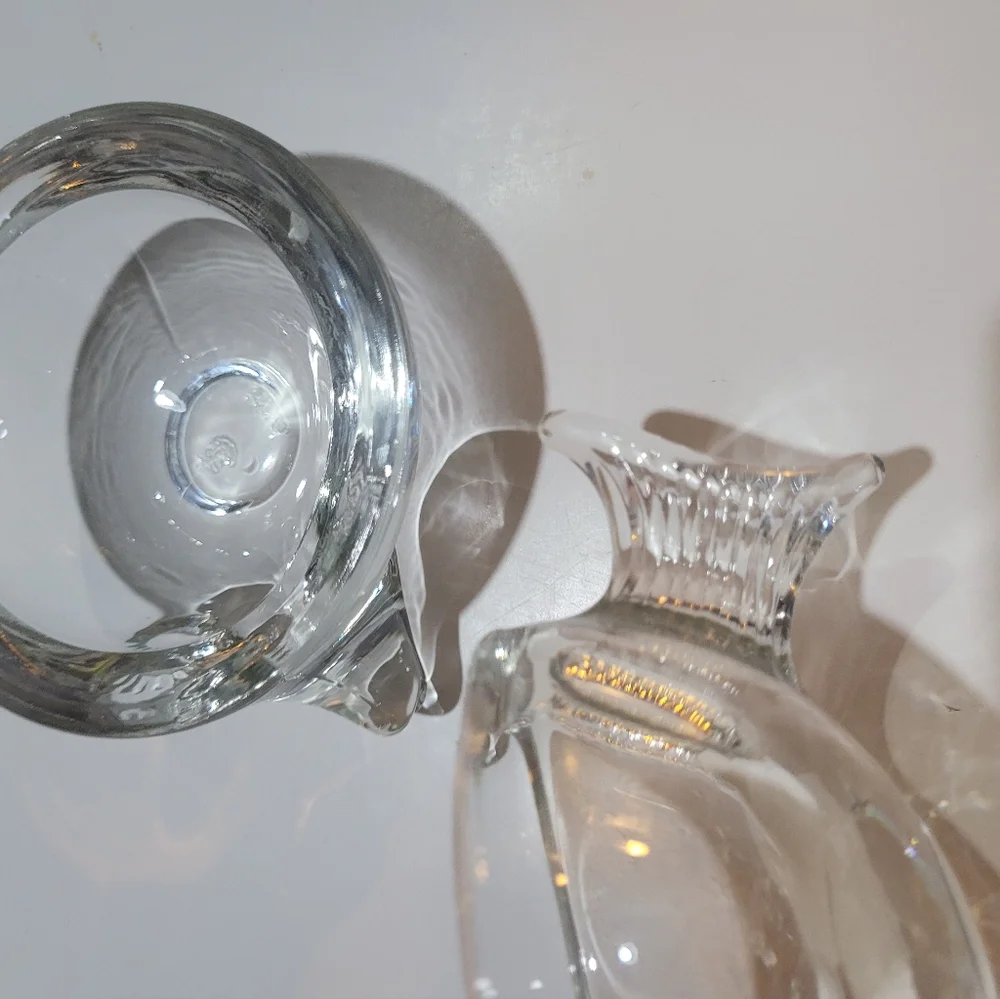Anchor Hocking Vintage Clear Glass Blow Fish Trinket Bowl